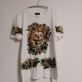 ザラ(ZARA)の【即日発送】美品。ZARAMAN 獅子柄S/Sカットソー(シャツ)