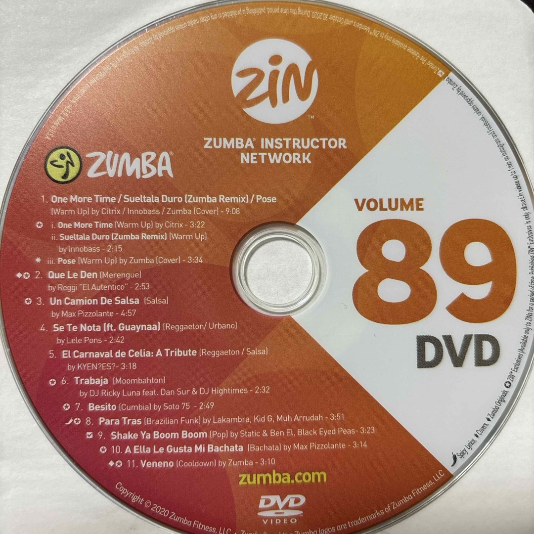 Zumba(ズンバ)のズンバ　ZIN89 CD.DVD エンタメ/ホビーのDVD/ブルーレイ(スポーツ/フィットネス)の商品写真