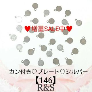 【146】♥増量中♥訳あり商品♥カン付き♡プレート☆約6mm☆シルバー☆30個(各種パーツ)