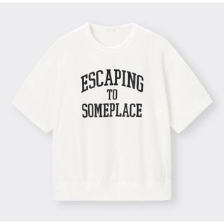 【極美品】GU スウェT [5分袖][ロゴ] 完売品(Tシャツ/カットソー(半袖/袖なし))