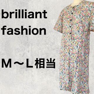 ☆☆ brilliant fashion 花柄ワンピース　M〜L(ロングワンピース/マキシワンピース)