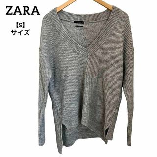 ザラ(ZARA)のB9 ZARA ザラ ニット セーター 灰色 S 26 Vネック アルパカ混(ニット/セーター)