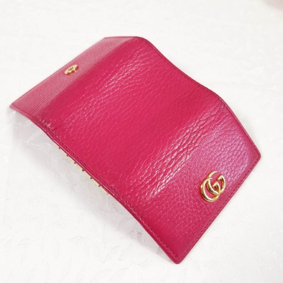グッチ GUCCI 6連キーケース プチマーモント ダブルG フューシャピンク グッチ GUCCI 6連キーケース プチマーモント ダブルG フューシャピンク