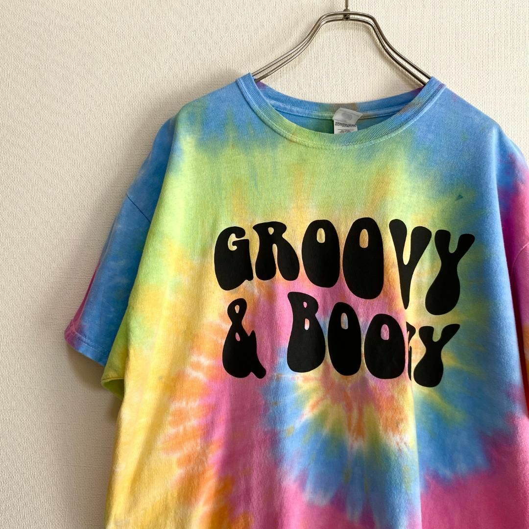 アメリカ古着　GROOVY & BOOZY 半袖　Tシャツ　タイダイ　I289 メンズのトップス(Tシャツ/カットソー(半袖/袖なし))の商品写真