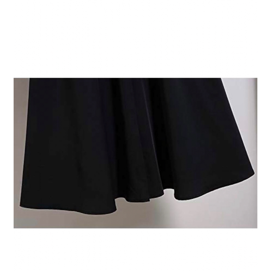 レディース 上品 ブラック 長袖 ロング エレガンス ドレス ワンピース レディースのワンピース(ロングワンピース/マキシワンピース)の商品写真