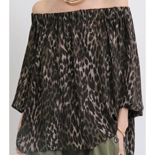 L'Appartement Leopard Print Blouse