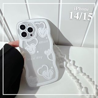 iPhoneケース スマホカバー ストラップ ハート(iPhoneケース)