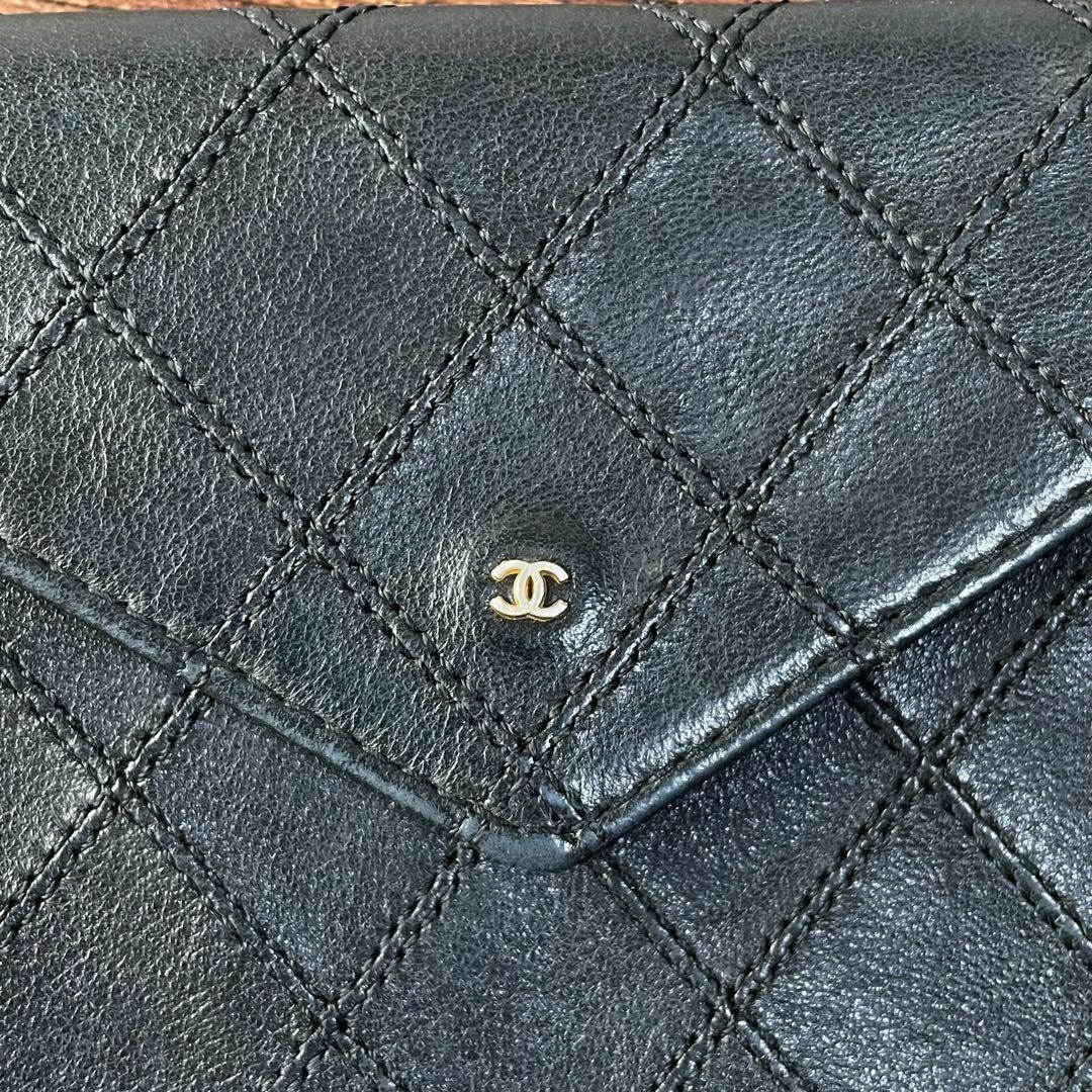 CHANEL(シャネル)のシャネル レザー ビコローレ 財布 コインケース ココマーク ラムスキン レディースのファッション小物(コインケース)の商品写真