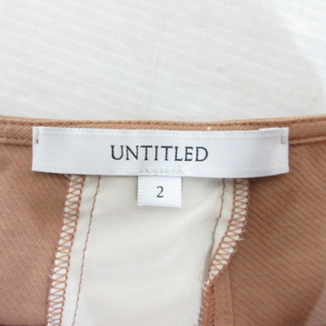 UNTITLED(アンタイトル)のアンタイトル UNTITLED 七分袖 バックスリット カットソー 2 ベージュ レディースのトップス(その他)の商品写真