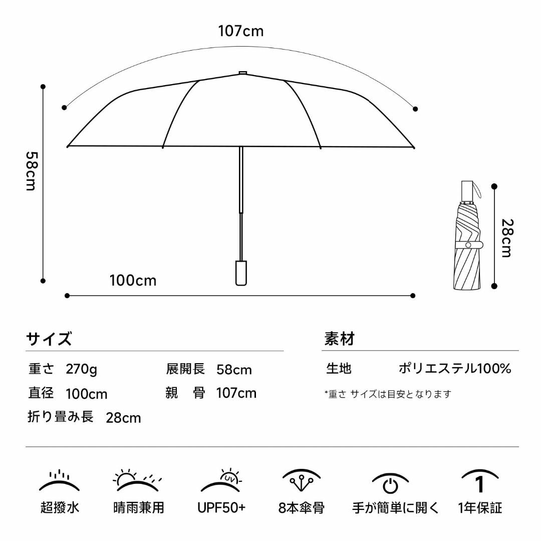 【色: ブルーデイジー】BP SUNNY レディース 折りたたみ傘 6本骨 タイ レディースのファッション小物(その他)の商品写真