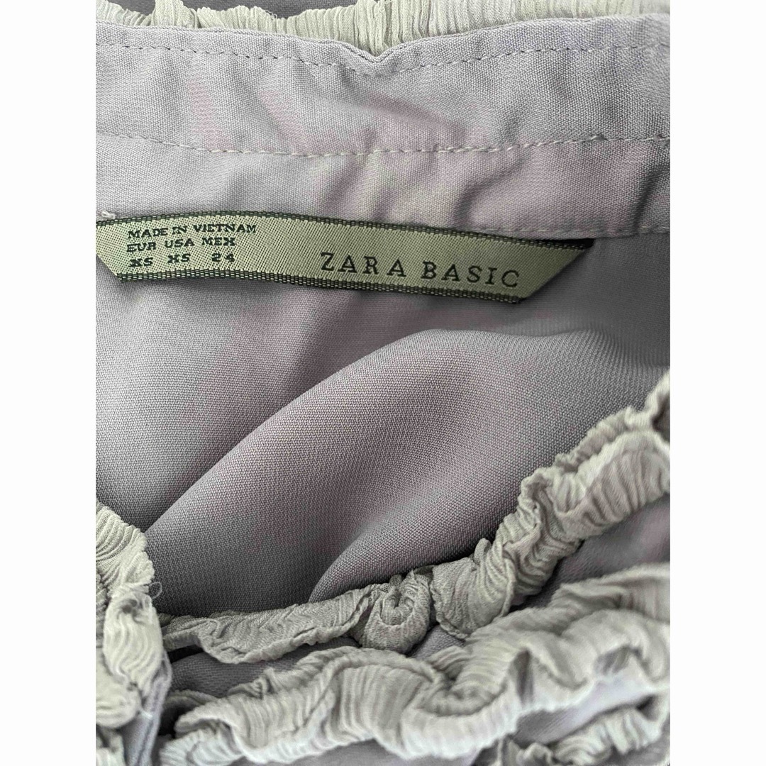 ZARA(ザラ)のZARA BASIC ザラ フレアーワンピース ラベンダー S レディースのワンピース(ひざ丈ワンピース)の商品写真