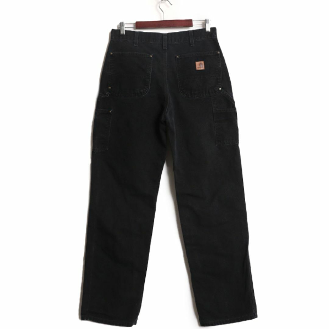 US企画 カーハート ダブルニー ダック ペインター パンツ メンズ 32 34 / 古着 ワーク CARHARTT B136 ストレート グレー ヘビーウェイト 黒 メンズのパンツ(ペインターパンツ)の商品写真