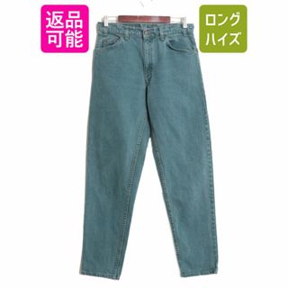 リーバイス(Levi's)の90s USA製 リーバイス 550 リラックス フィット テーパード カラー デニム パンツ メンズ 32 32 / 古着 Levis 90年代 ジーンズ 緑 ジーパン(デニム/ジーンズ)