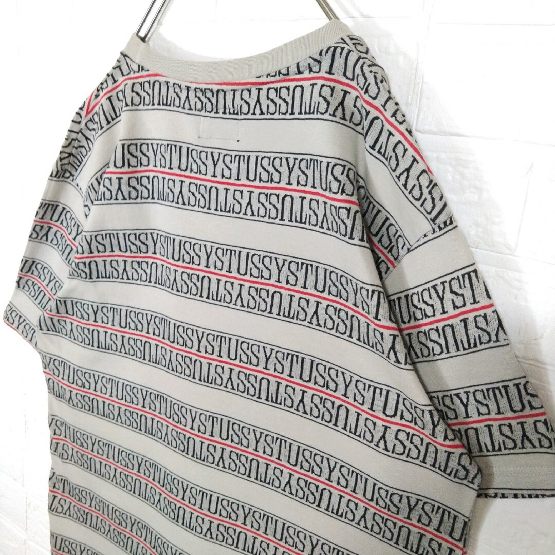 STUSSY(ステューシー)の【STUSSY】ジャガード織　総柄ボーダー　Tシャツ メンズのトップス(Tシャツ/カットソー(半袖/袖なし))の商品写真