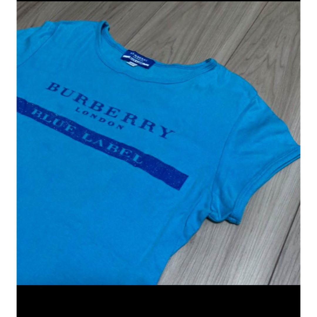 BURBERRY BLUE LABEL(バーバリーブルーレーベル)のバーバリーブルーレーベルキラキラロゴT レディースのトップス(Tシャツ(半袖/袖なし))の商品写真