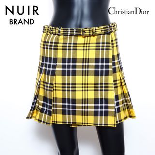 クリスチャンディオール(Christian Dior)のディオール Dior チェック ミニスカート Size:36 ミニスカート(ミニスカート)