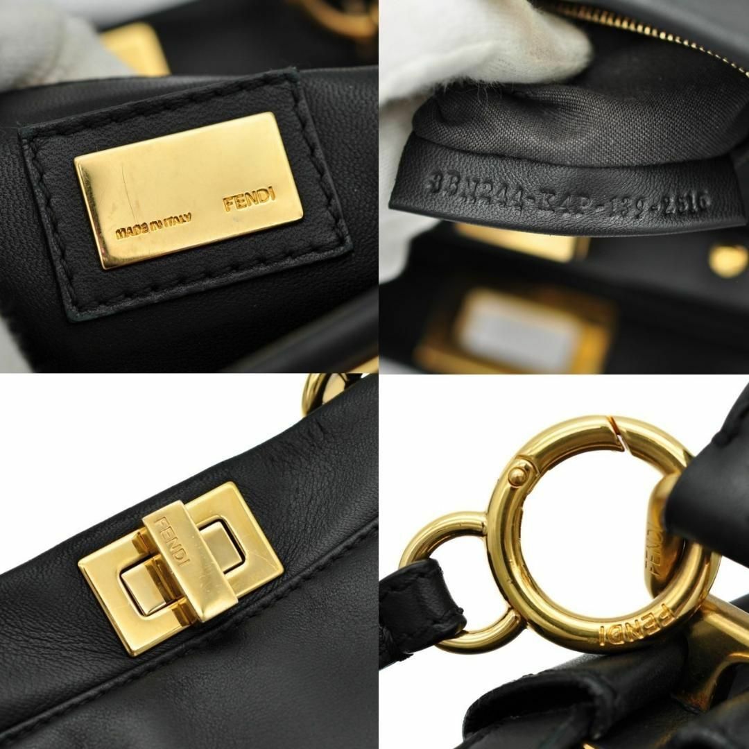 FENDI(フェンディ)のフェンディ 【極美品】 ピーカブー ミニ ブラック ショルダー ハンドバッグ レディースのバッグ(ショルダーバッグ)の商品写真