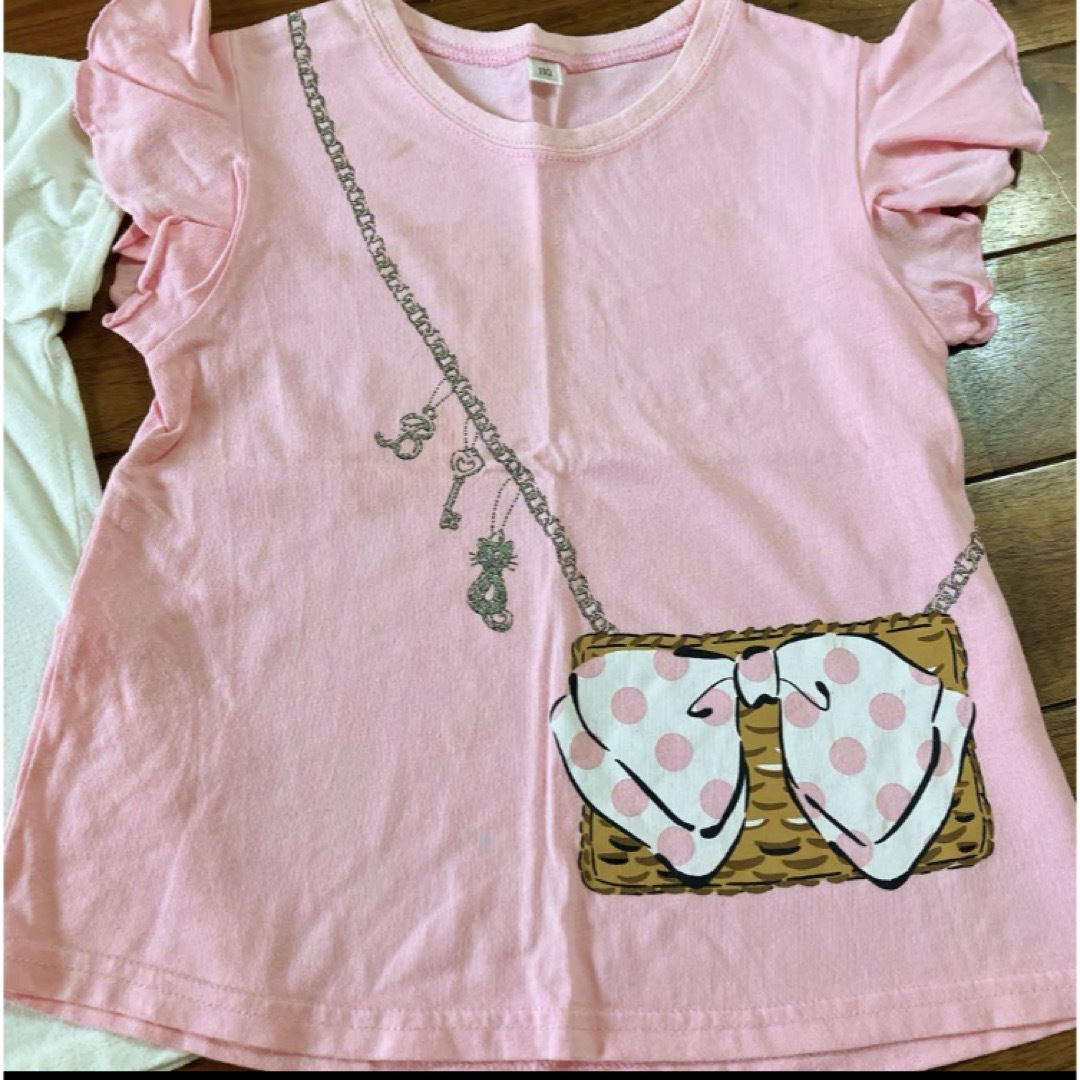 半袖　Tシャツ　2枚セット　まとめ売り　女の子 キッズ/ベビー/マタニティのキッズ服女の子用(90cm~)(Tシャツ/カットソー)の商品写真