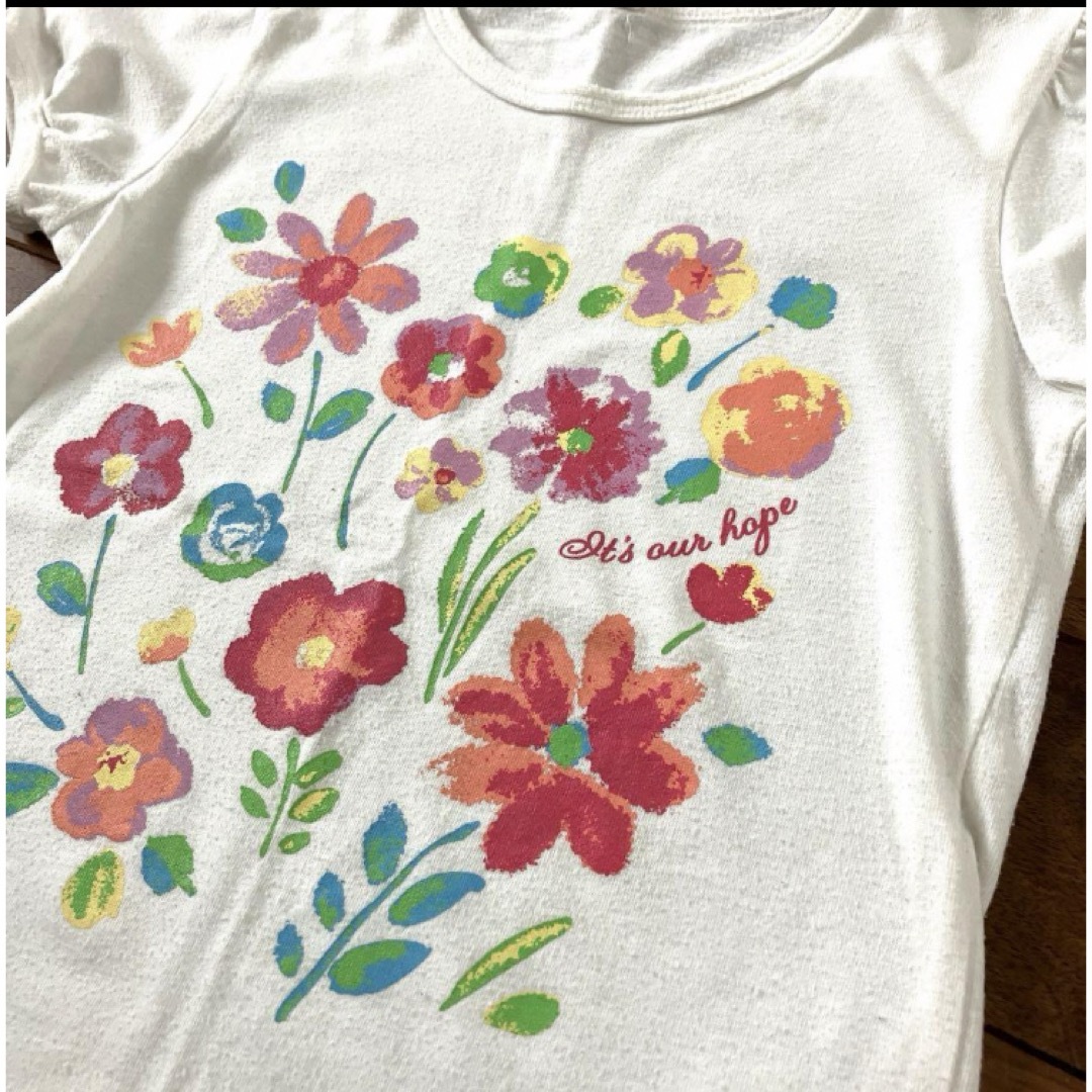 半袖　Tシャツ　2枚セット　まとめ売り　女の子 キッズ/ベビー/マタニティのキッズ服女の子用(90cm~)(Tシャツ/カットソー)の商品写真