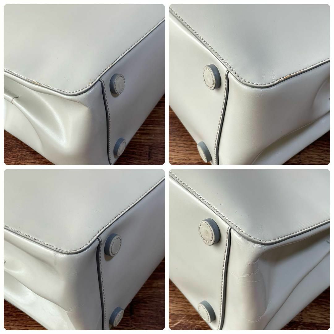 PRADA(プラダ)の美品 プラダ レザー ステンレス 金属 ワン ショルダー ハンド トート バッグ レディースのバッグ(ハンドバッグ)の商品写真