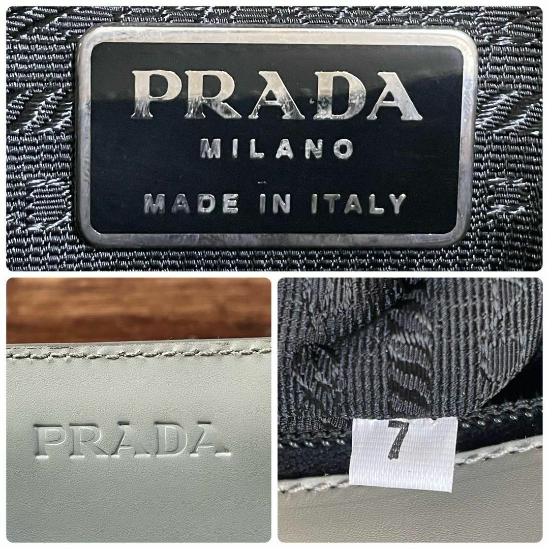 PRADA(プラダ)の美品 プラダ レザー ステンレス 金属 ワン ショルダー ハンド トート バッグ レディースのバッグ(ハンドバッグ)の商品写真