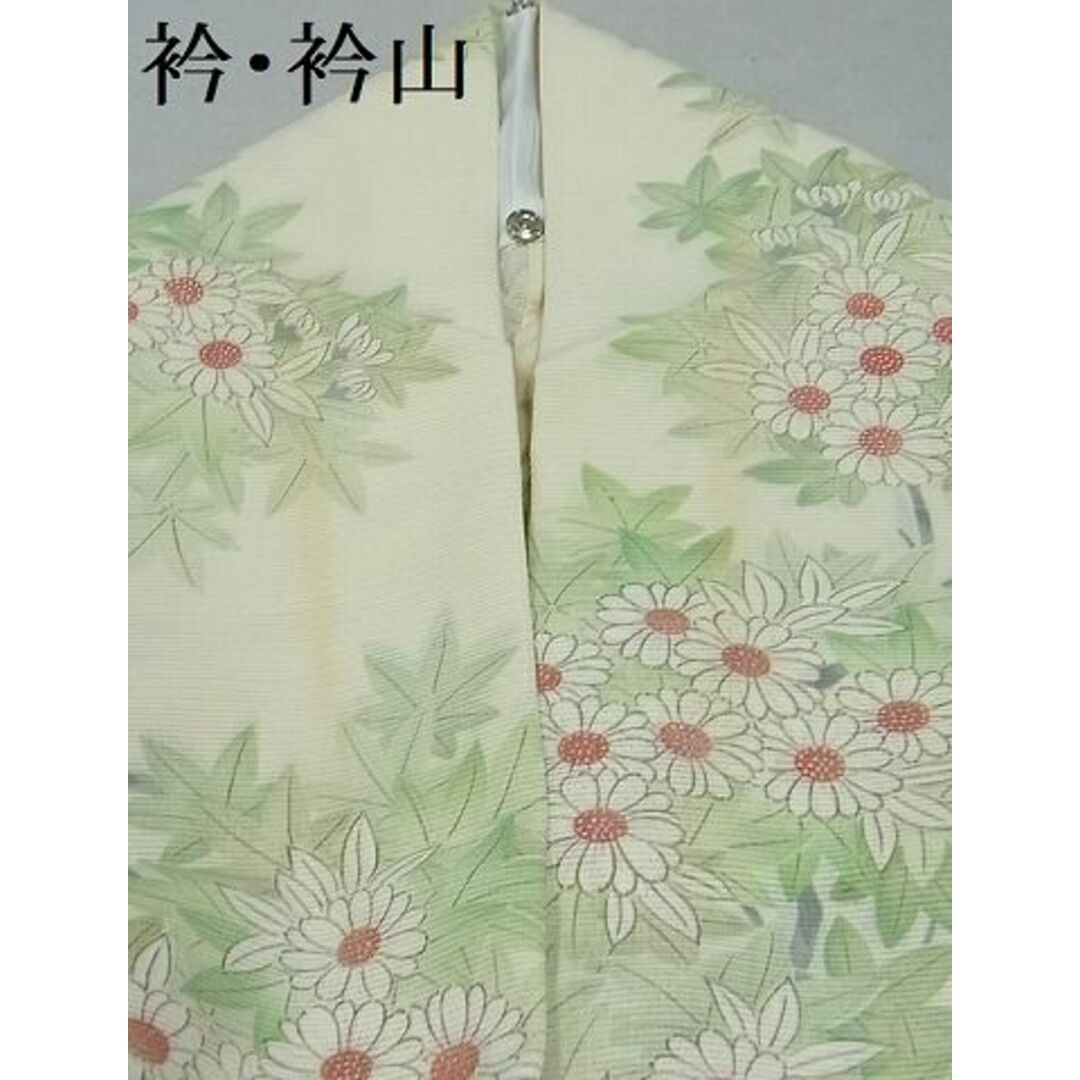 平和屋-こころ店■夏物　小紋　絽　枝花文　銀彩　正絹　逸品　AAAD7449Acs レディースの水着/浴衣(着物)の商品写真