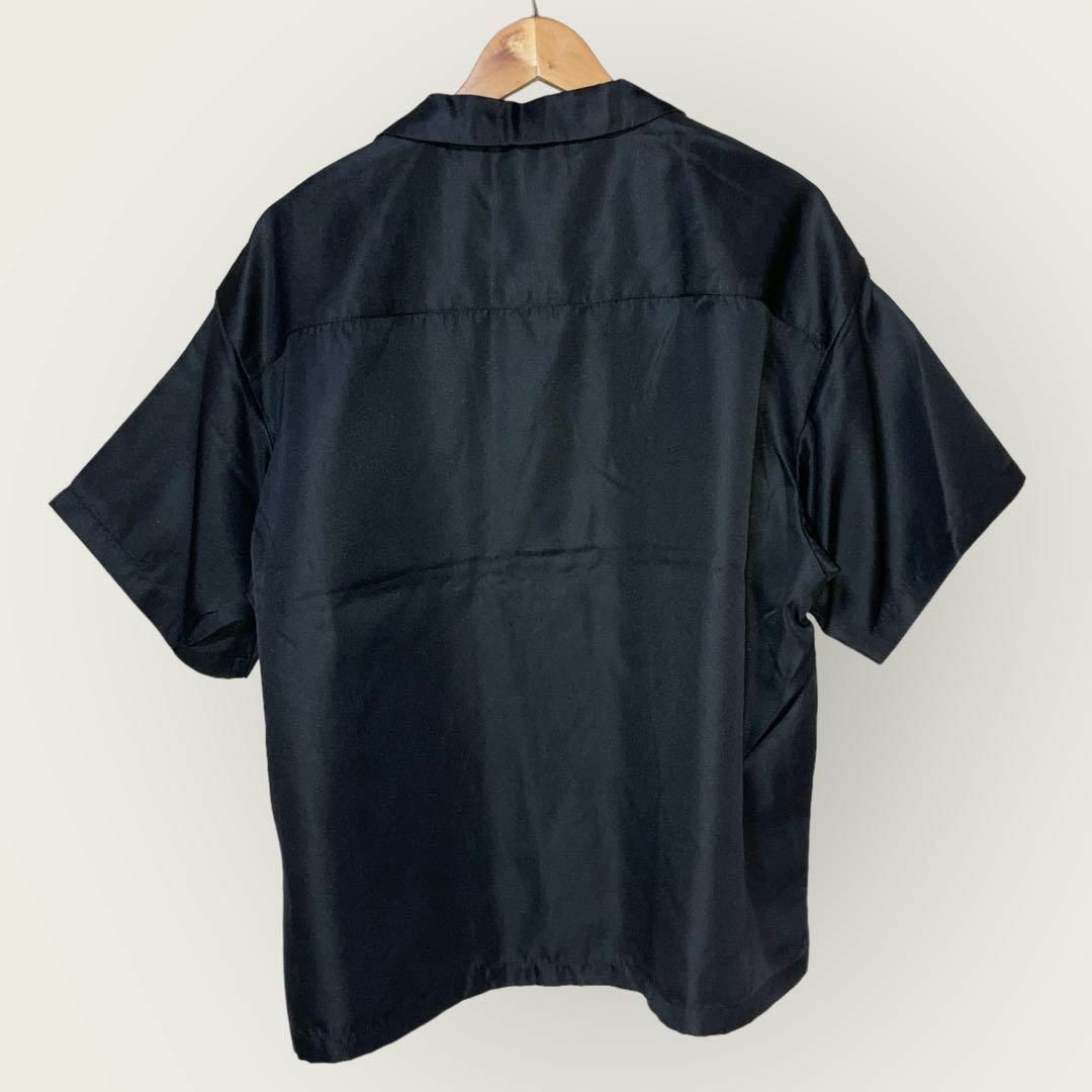WEGO(ウィゴー)のタグ付　WEGO　ウィゴー　半袖 開襟シャツ 黒　Mサイズ　未使用　ブラック レディースのトップス(シャツ/ブラウス(半袖/袖なし))の商品写真