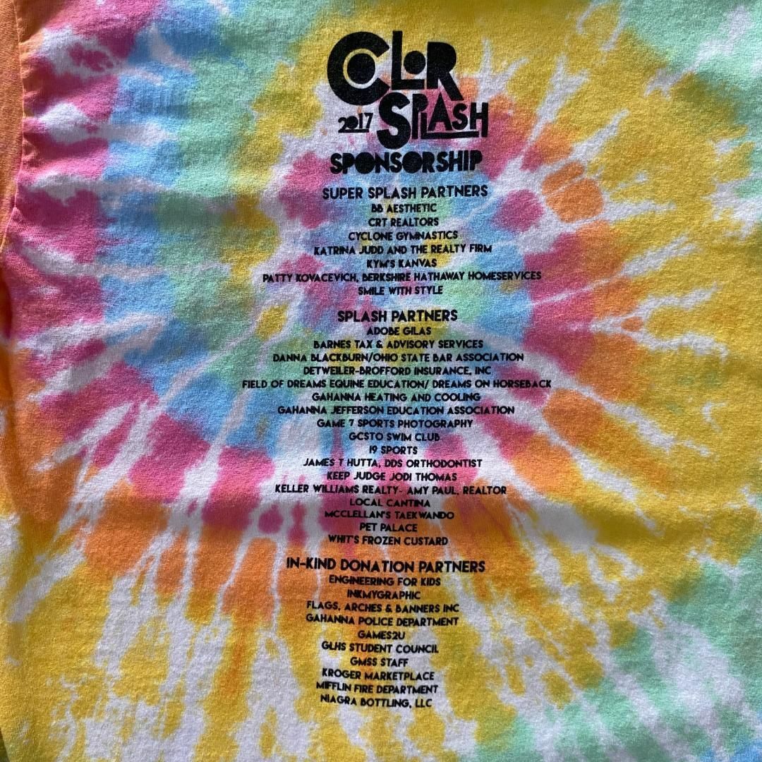GILDAN(ギルタン)のアメリカ古着　半袖　Tシャツ　タイダイ　スパイラル　カラフル　I322 メンズのトップス(Tシャツ/カットソー(半袖/袖なし))の商品写真