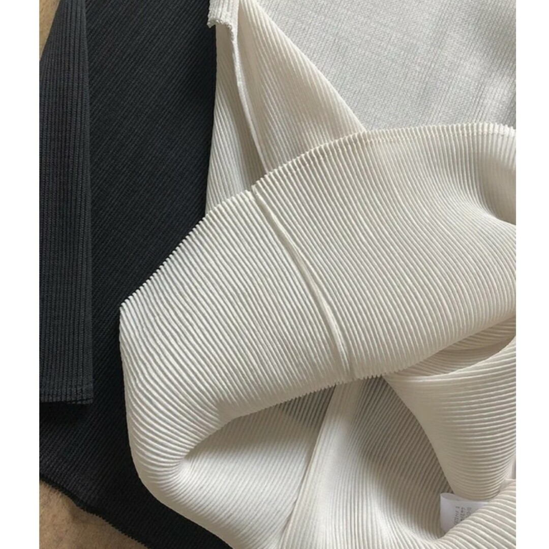 プリーツトップス　ブラウス　シースルー レディースのトップス(シャツ/ブラウス(半袖/袖なし))の商品写真