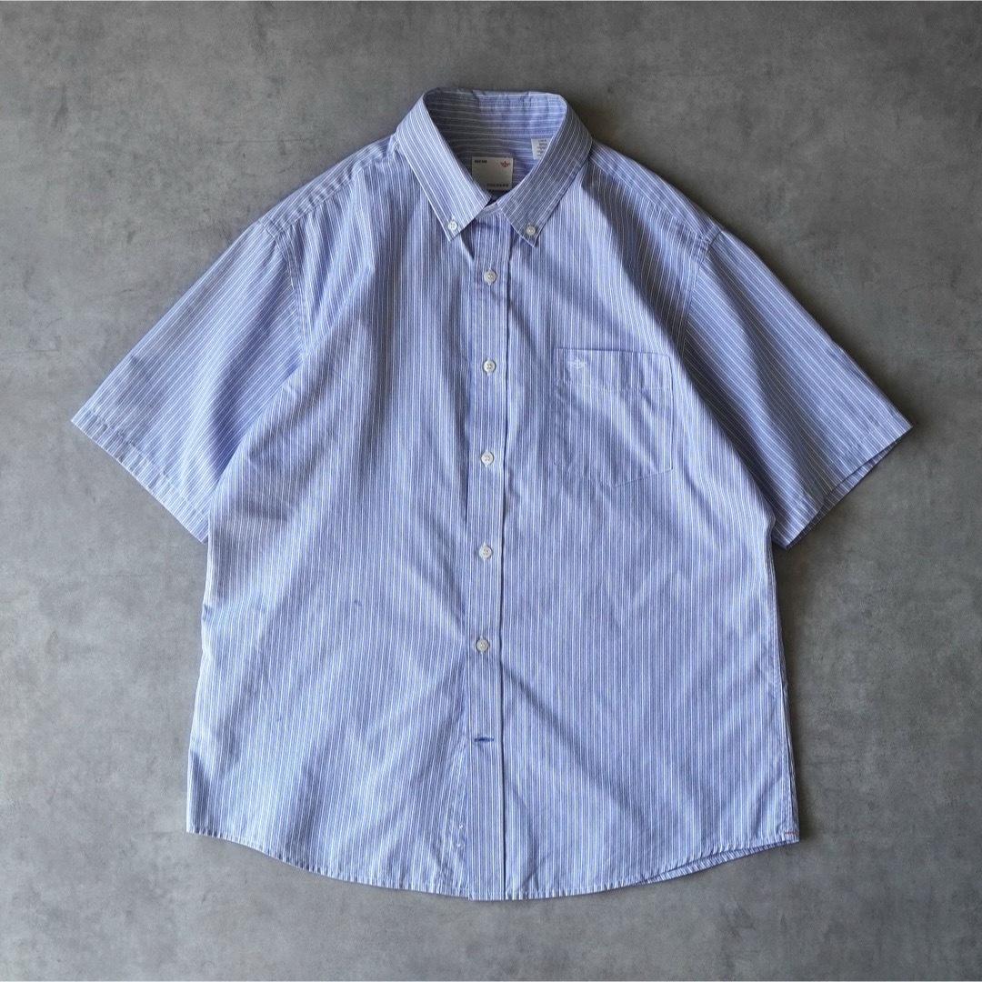 VINTAGE(ヴィンテージ)の00s DOCKERS ストライプ 半袖シャツ ボタンダウンシャツ メンズのトップス(シャツ)の商品写真