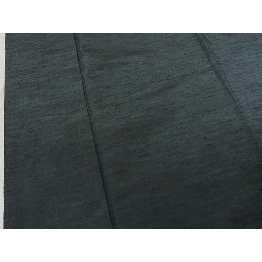平和屋-こころ店■男性　紬　色無地　留紺色　正絹　逸品　AAAC0755Abr メンズの水着/浴衣(着物)の商品写真