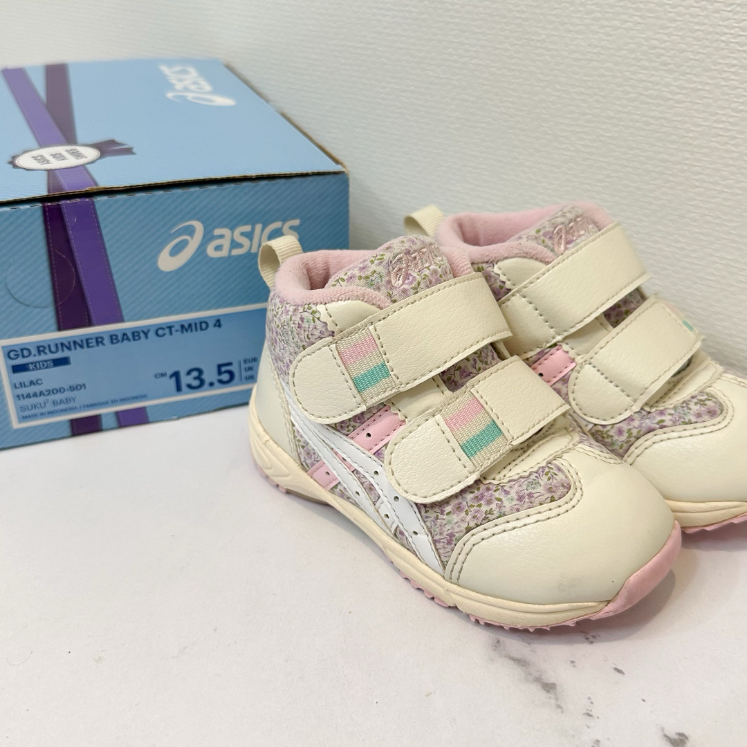 asics(アシックス)のアシックス asics SUKU2 GD.RUNNERBABY CT-MID4 キッズ/ベビー/マタニティのベビー靴/シューズ(~14cm)(スニーカー)の商品写真