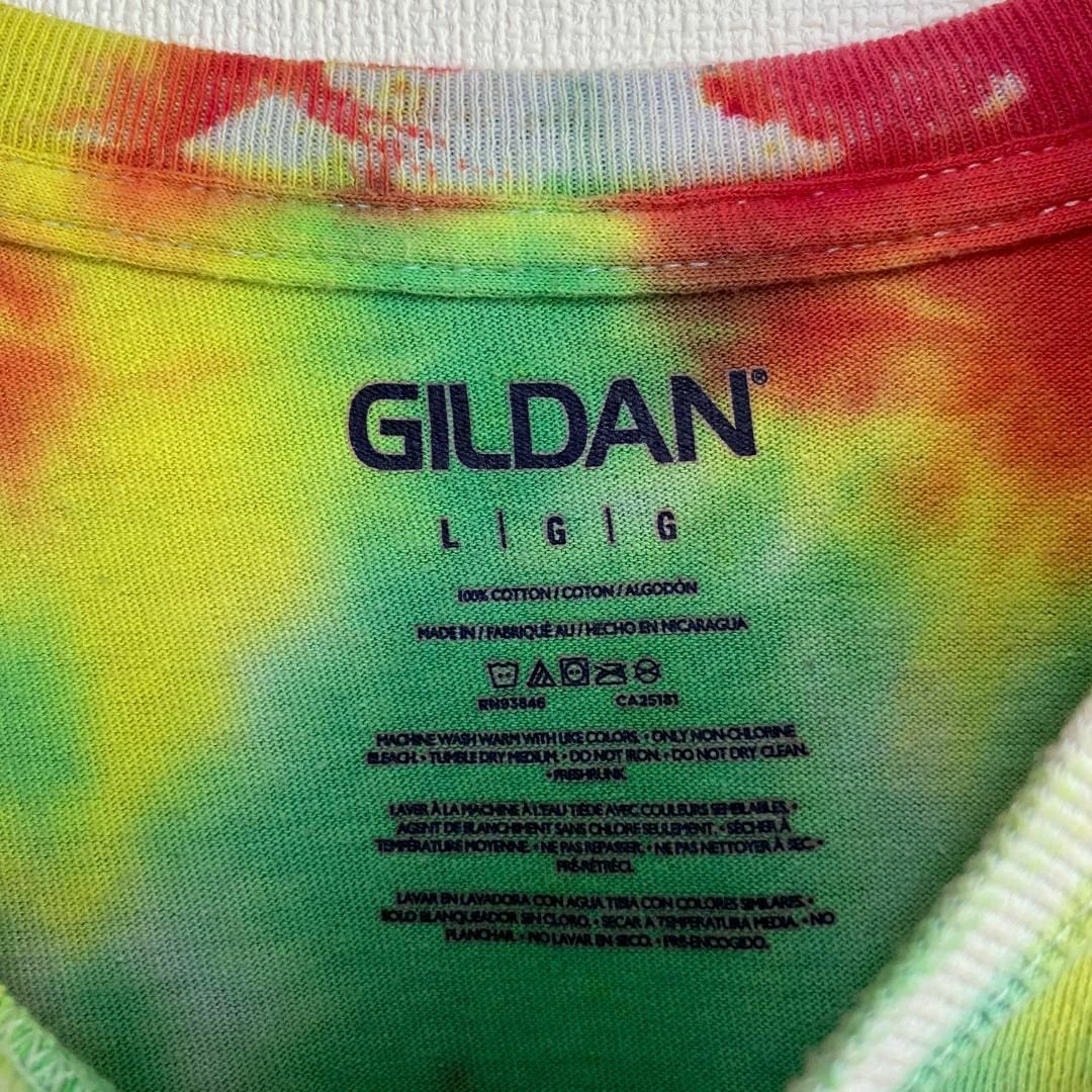 GILDAN(ギルタン)のアメリカ古着　半袖　Tシャツ　タイダイ　カラフル　マルチカラー　I326 メンズのトップス(Tシャツ/カットソー(半袖/袖なし))の商品写真