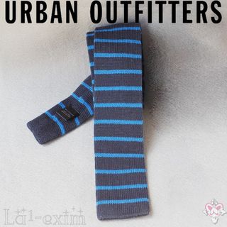 アーバンアウトフィッターズ(Urban Outfitters)の美品 アーバンアウトフィッターズ ニットタイ 春 夏 コットン 綿 ボーダー 縞(ネクタイ)