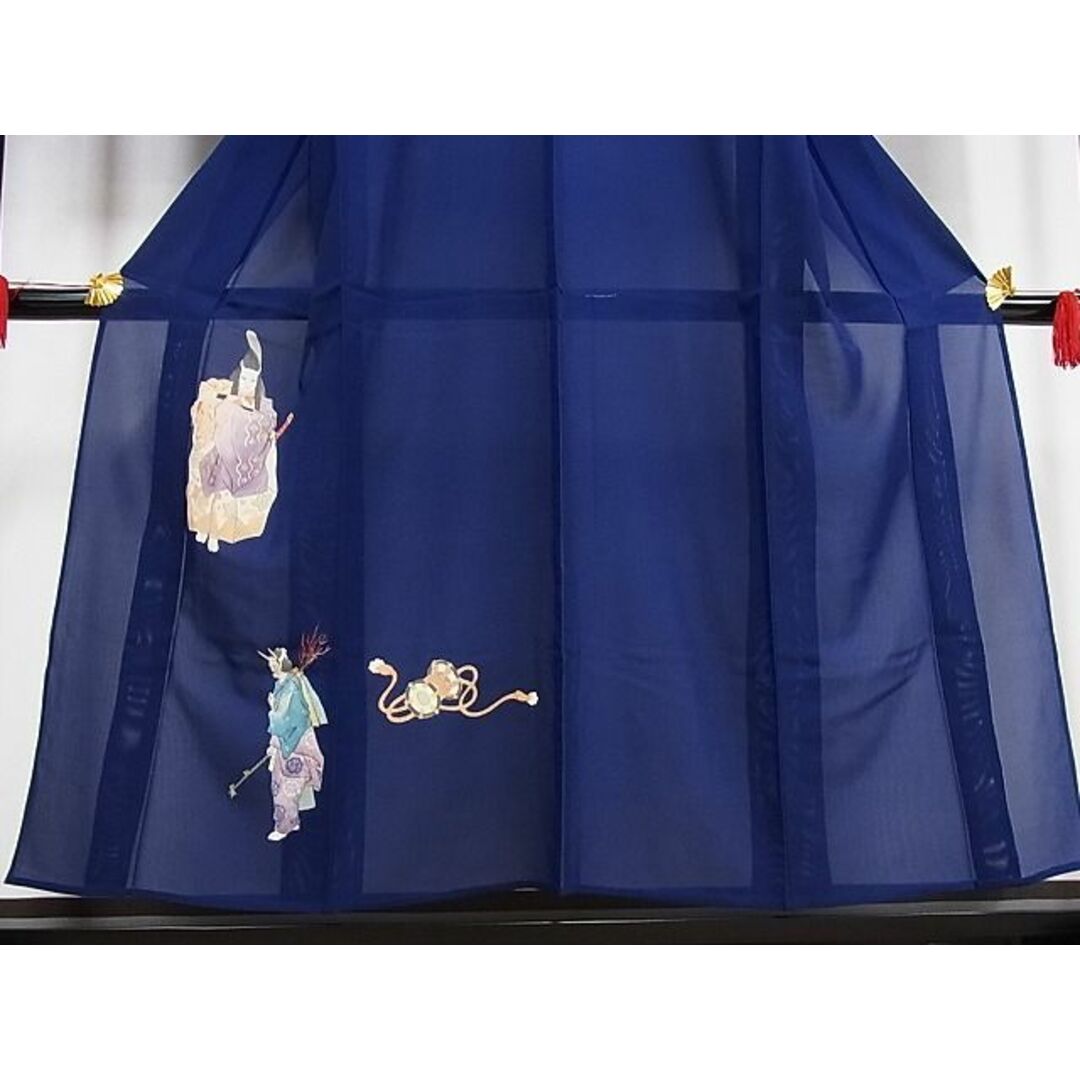 平和屋-こころ店■夏物　訪問着　絽　能楽　正絹　逸品　AAAE3870Bph レディースの水着/浴衣(着物)の商品写真