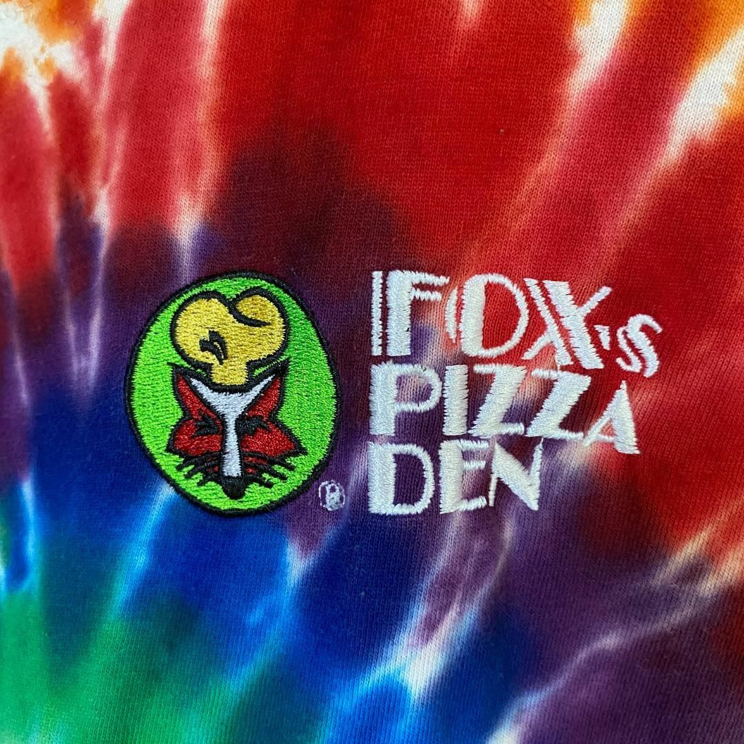アメリカ古着　FOX'S PIZZA DEN　ピザ　企業　刺繍　半袖　Tシャツ メンズのトップス(Tシャツ/カットソー(半袖/袖なし))の商品写真