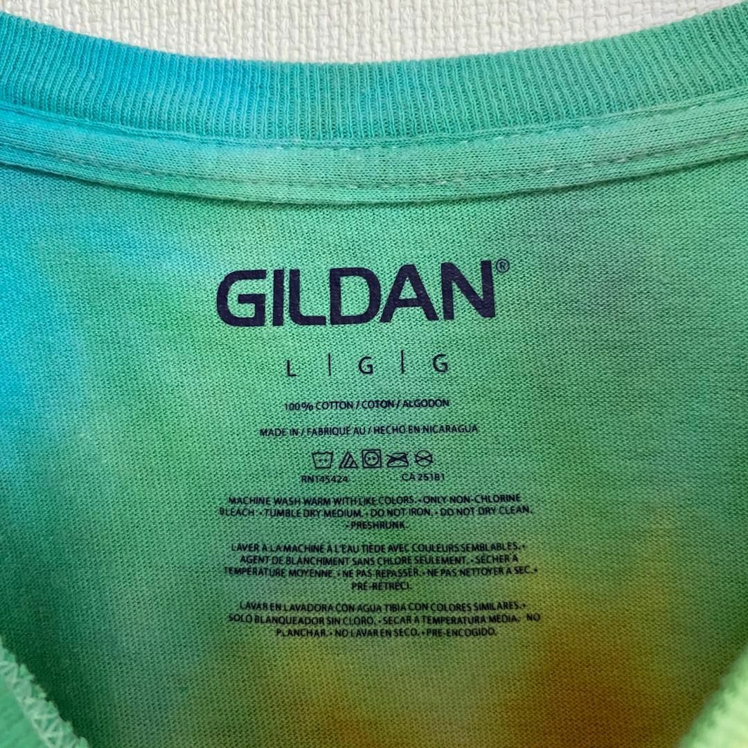 GILDAN(ギルタン)のアメリカ古着　タイダイ　半袖　Tシャツ　スパイラル　カラフル　I334 メンズのトップス(Tシャツ/カットソー(半袖/袖なし))の商品写真