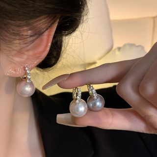 【セール】レディース　ピアス　パール　グレー　デート　アクセ　結婚式(ピアス)