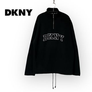 DKNY - DKNY【ビッグシルエット】ハーフジップロゴスウェットシャツ