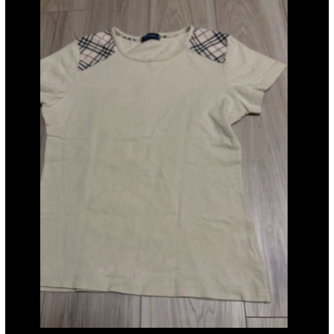 BURBERRY(バーバリー)のバーバリーアイボリーチェックコットンT レディースのトップス(Tシャツ(半袖/袖なし))の商品写真