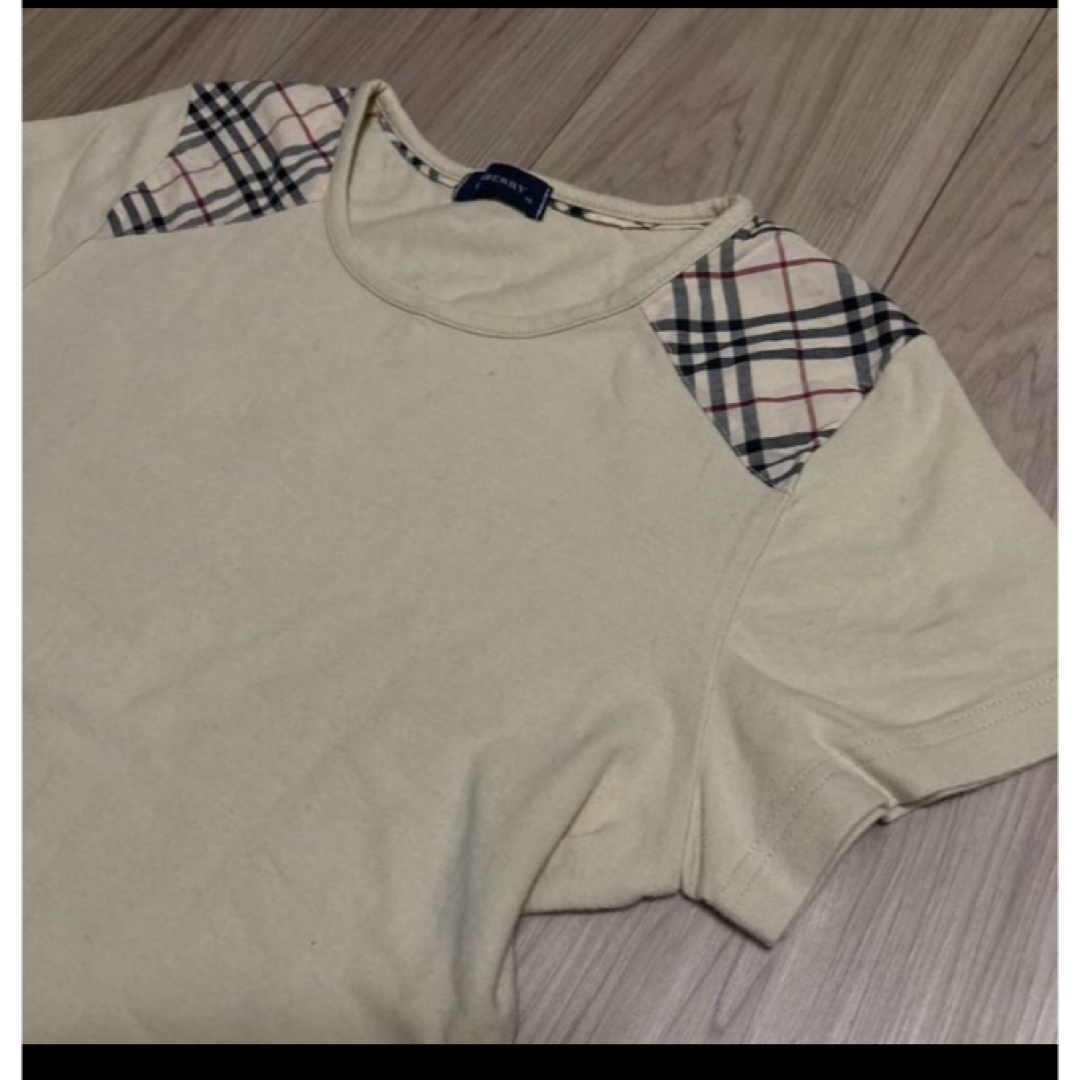 BURBERRY(バーバリー)のバーバリーアイボリーチェックコットンT レディースのトップス(Tシャツ(半袖/袖なし))の商品写真