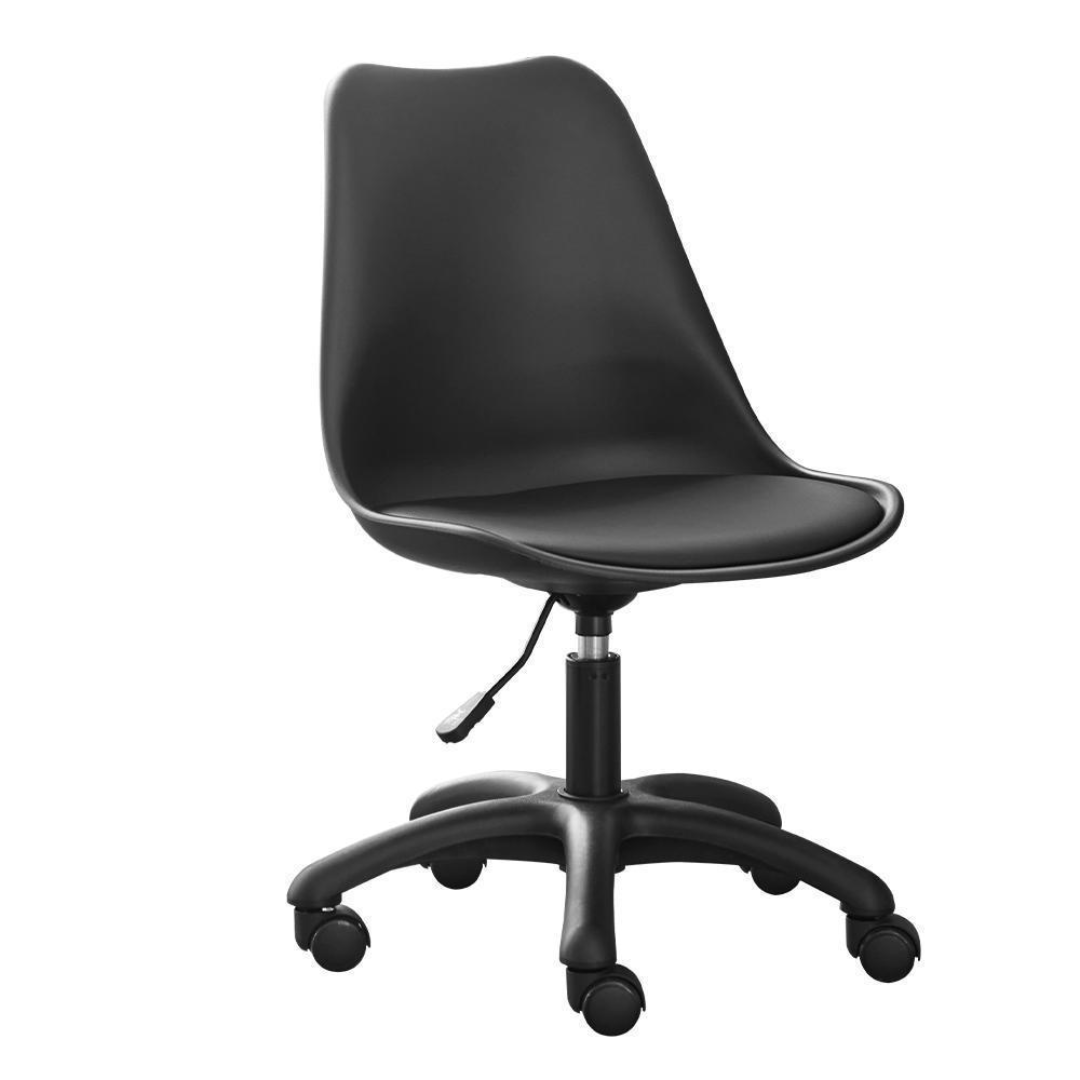 ダイニングチェア 回転 pc 事務椅子 360度回転 座面昇降樹脂ベース インテリア/住まい/日用品の椅子/チェア(座椅子)の商品写真