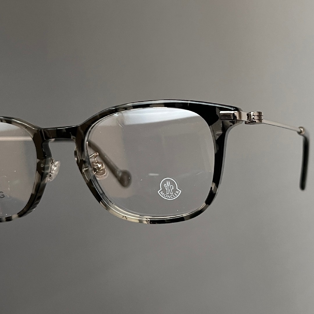 MONCLER(モンクレール)のメガネ モンクレール ボストン グレー べっ甲柄 メタル コンビフレーム メンズのファッション小物(サングラス/メガネ)の商品写真