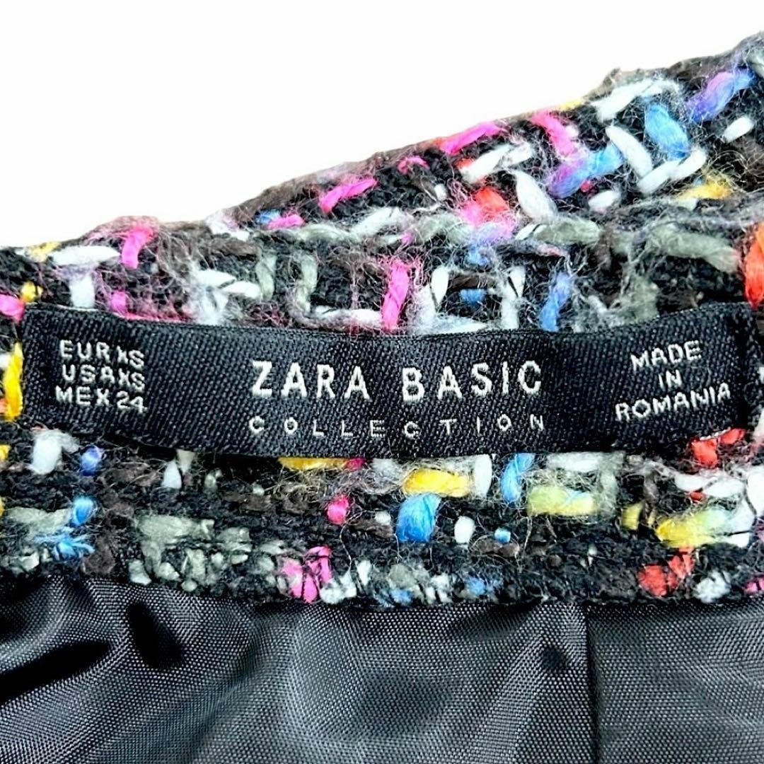 ZARA(ザラ)のH24 ザラベーシック スカート ミニ丈 ミニスカ タイト ツイード XS 24 レディースのスカート(ミニスカート)の商品写真