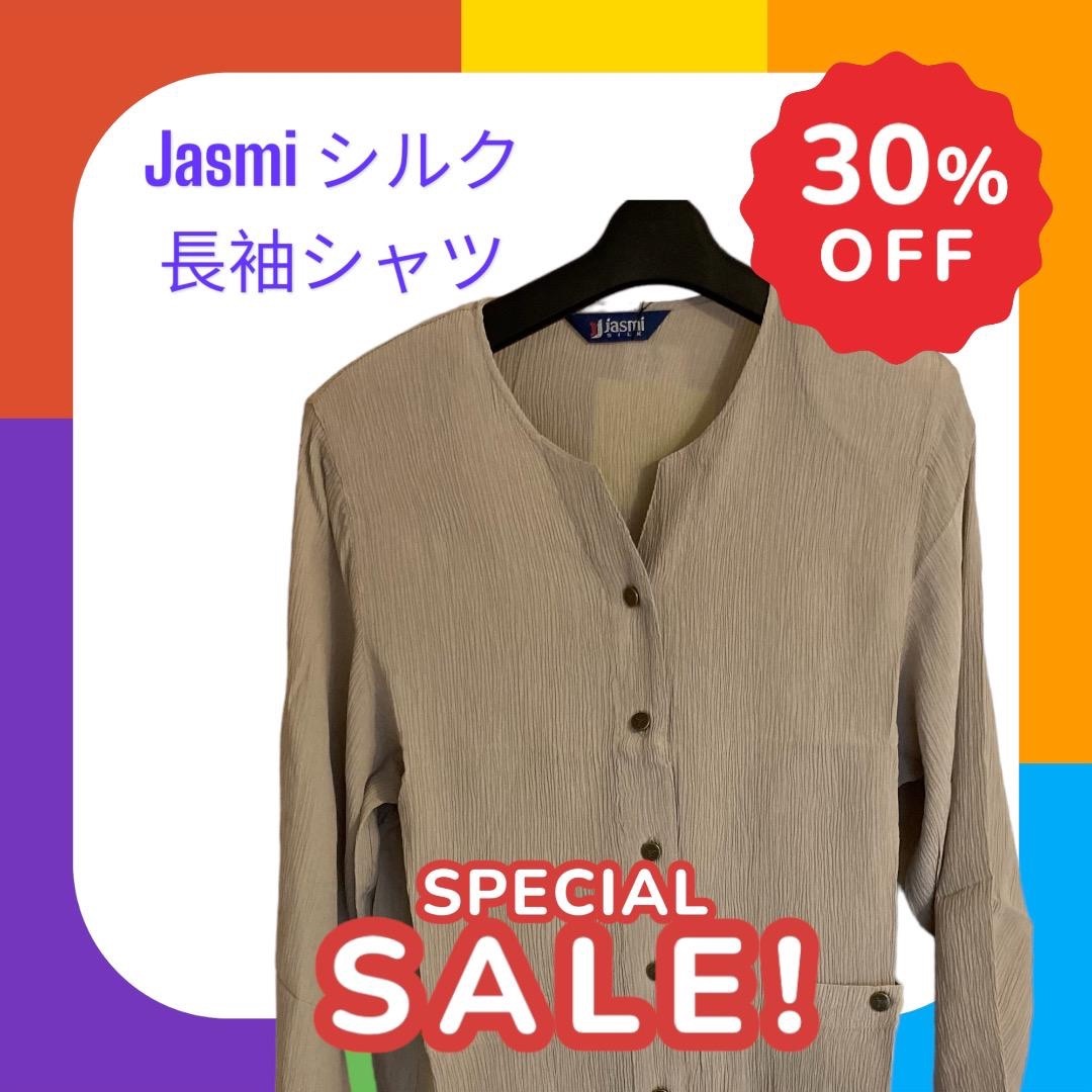 ⭐️未使用品⭐️【送料無料】 Jasmi ジャスミ シルク シャツ レディースのトップス(Tシャツ(長袖/七分))の商品写真