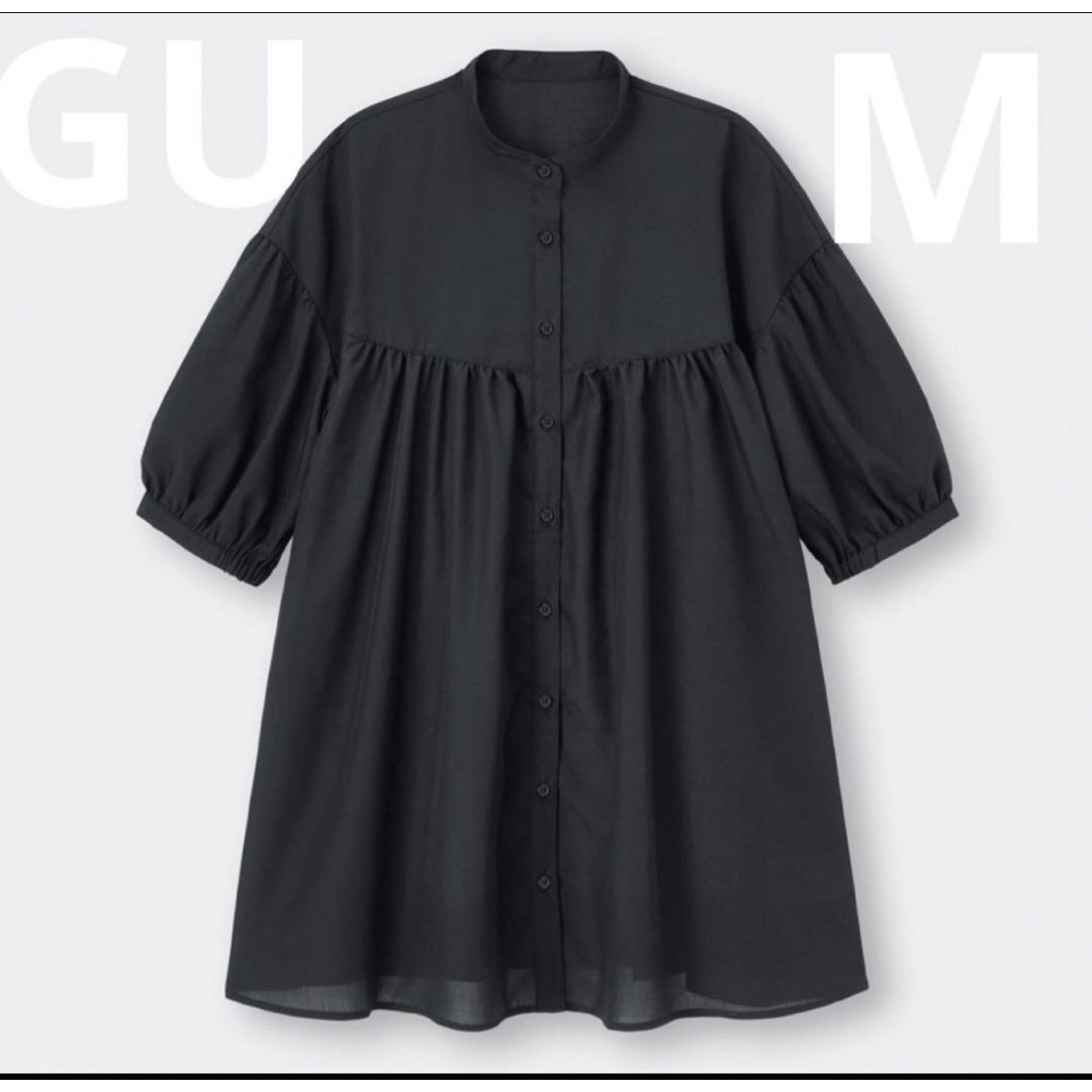GU(ジーユー)のGU ジーユー バンドカラーチュニックブラウス レディースのトップス(シャツ/ブラウス(半袖/袖なし))の商品写真