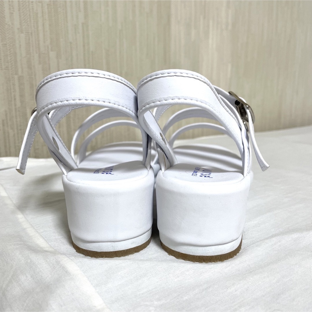 Nurse二本線サンダルナースシューズナースサンダルホワイト白色富士ゴム医療用 レディースの靴/シューズ(サンダル)の商品写真