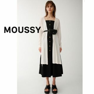 マウジー(moussy)のMOUSSY　マウジー　カーディガン　薄手　ロング　白　オフホワイト　体形隠し(カーディガン)