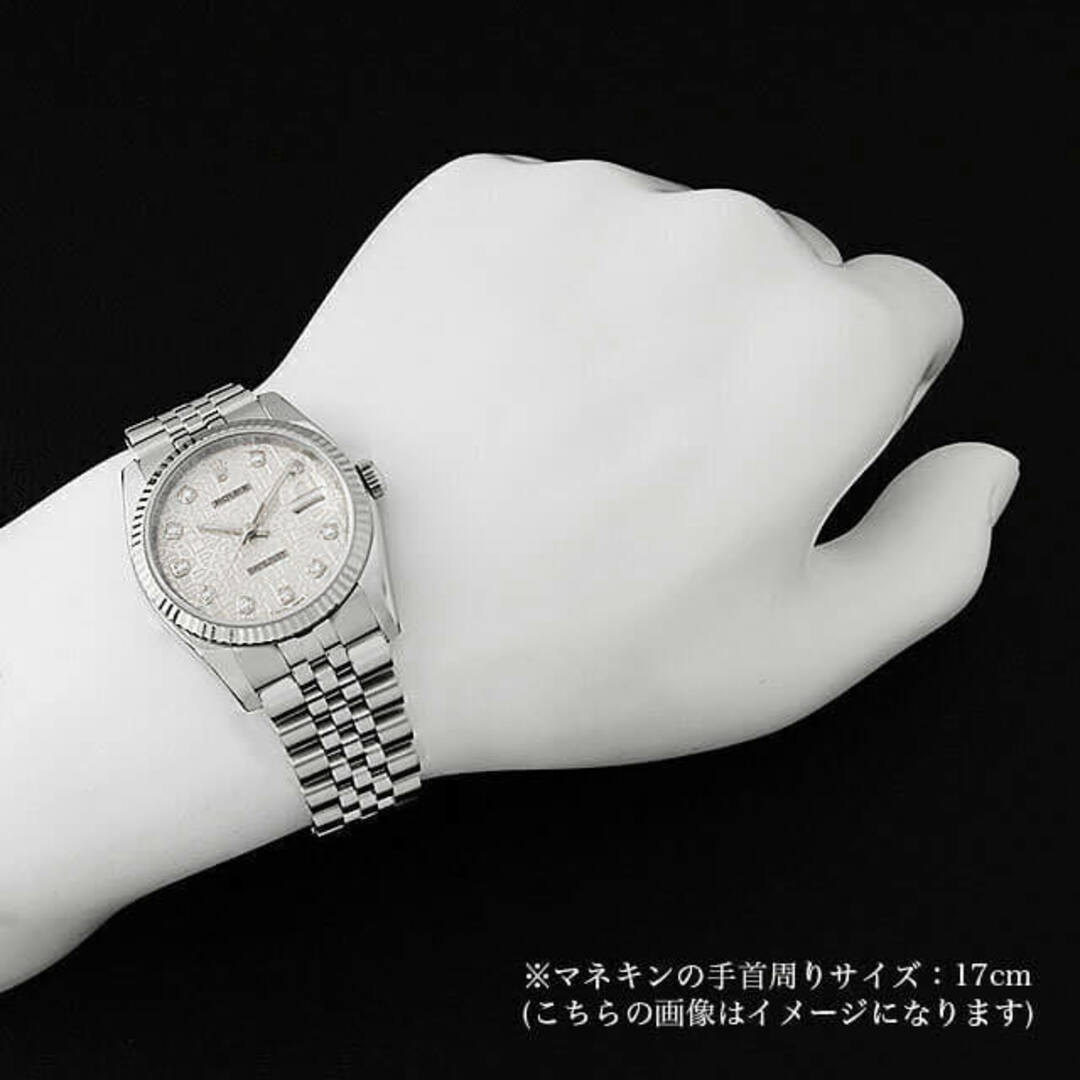 ROLEX(ロレックス)のロレックス デイトジャスト 10Pダイヤ 16234G シルバー 彫りコンピューター T番 メンズ 中古 腕時計 メンズの時計(腕時計(アナログ))の商品写真