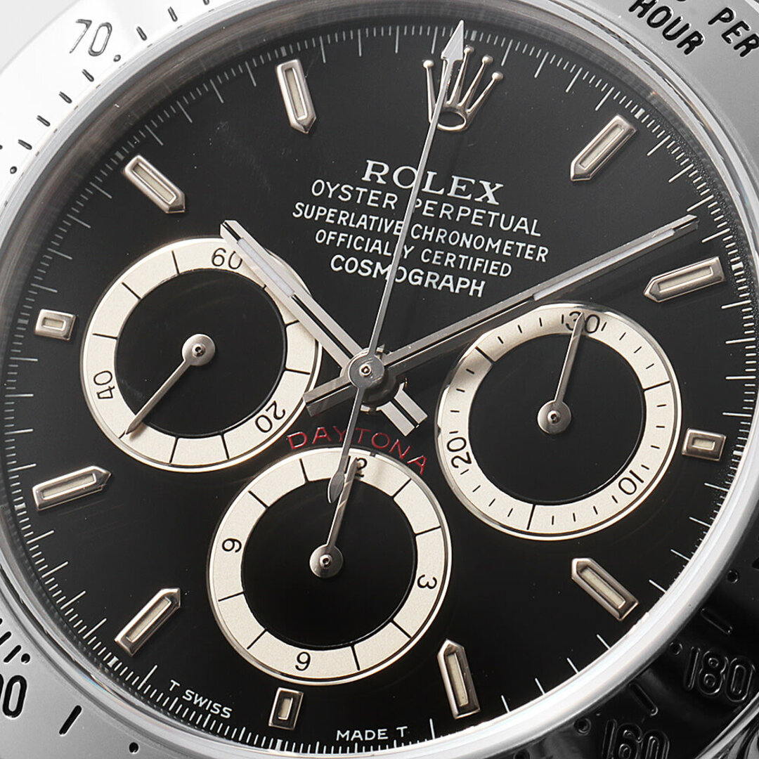 ROLEX(ロレックス)のロレックス デイトナ 16520 ブラック 逆6文字盤 シングルバックル L番 メンズ 中古 腕時計 メンズの時計(腕時計(アナログ))の商品写真